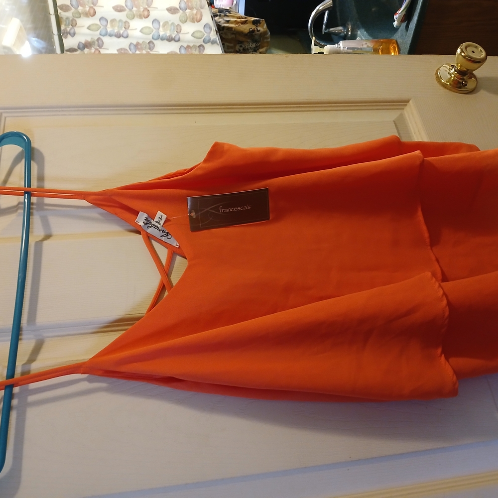 Francesca's Collections Orange Women's Top